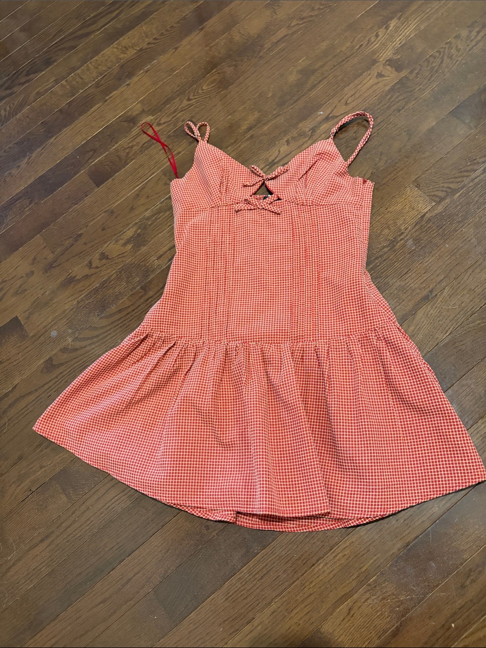 Cotton Candy Red Gingham Sundress